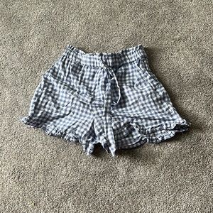 Blue Gingham Shorts